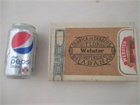Boite vide de cigares (en bois), 5¢ Webster