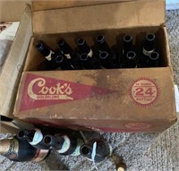 Vintage Cook's Goldblume Box & Bottles