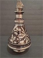 Vintage silver overlay decanter