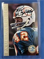 PAUL WARFIELD AUTOGRAPHED HALL OF FAME SIGNATURE