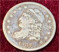1837-P Capped Bust Silver Half Dime