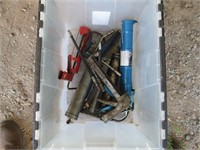 grease gun, caulking gun, tote