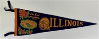 1964 Univ of Illinois Rose Bowl 29" Pennant