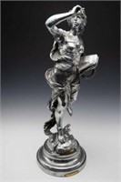 Silver over Metal Art Nouveau Statue After Moreau.