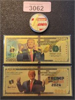 Donald Trump Foil Banknotes & Coin