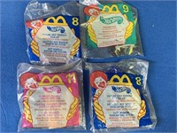 4 McDonalds Hot Wheels Toys
