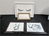 Group of framed pictures