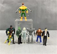 Acrylic box and kids action figures