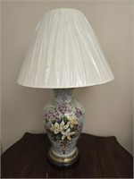 Gorgeous hand painted ceramic / porcelain lamp