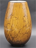 Hand Blown Cased Glass Flower Vase