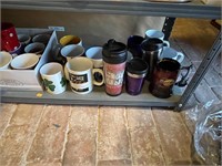Assorted Mugs and Glassware Shelf Lot