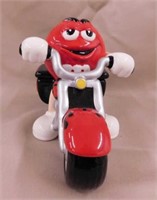 M&M's motorcycle candy dish w/ lid