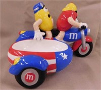 2002 M&M's Patriotic motorcycle candy dish