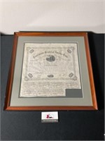 Framed 1863 Confederate War Bonds Signed and