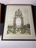 Framed Illinois Honorable Discharge Monument 28 x