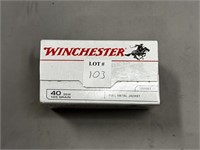 100 WINCHESTER 40 S&W FMJ CARTRIDGES