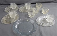 Indiana Glass Coffee & Snack Set Cups & Plates