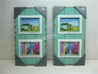 Lot of 2 Hometrends Wooden Picture Frames 5" x 7"