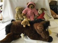 Group of 6 Stuffed Animals-Vermont Teddy Bears,Boy
