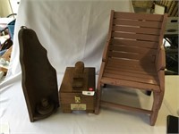2 Primitive Pieces-Chair & Sconce + Kiwi Shoe Vale