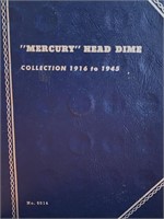 Mercury Dime Book 1916-1945 Includes 11 Dimes