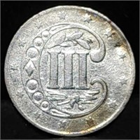 1858 Silver Three Cent Piece