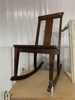 CANE BOTTOM CHAIR -- BROWN -- NEEDS REPAIR TO SEAT