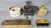 Country Lot: Miniature Stove, Stoneware & More