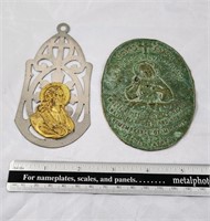 Antique and vintage religious wall plaques