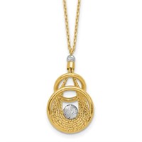 14 Kt Diamond Cut Contemporary Necklace