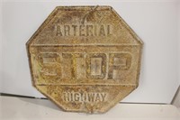 Vintage Arterial Highway STOP sign