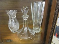 Vases and decanter