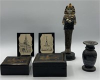 Japanese Nesting Boxes, Egyptian Figurine & More