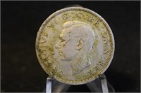 1949 United Kingdom 1/2 Crown Silver Coin