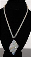 Massive 190CTTW Fire Opal Pendant Necklace