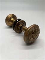 Antique Solid Brass Ornate Door Knob Set