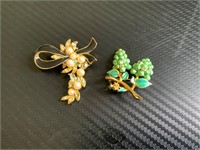 Vintage Brooches, Grapevines