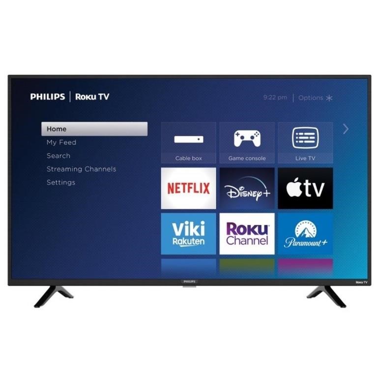 $199 Philips 43" 1080p LED Roku Smart TV OPEN BOX