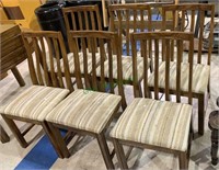 Matching set of six dining chairs - nice solid