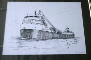 Signed Sketch Of The Saginaw