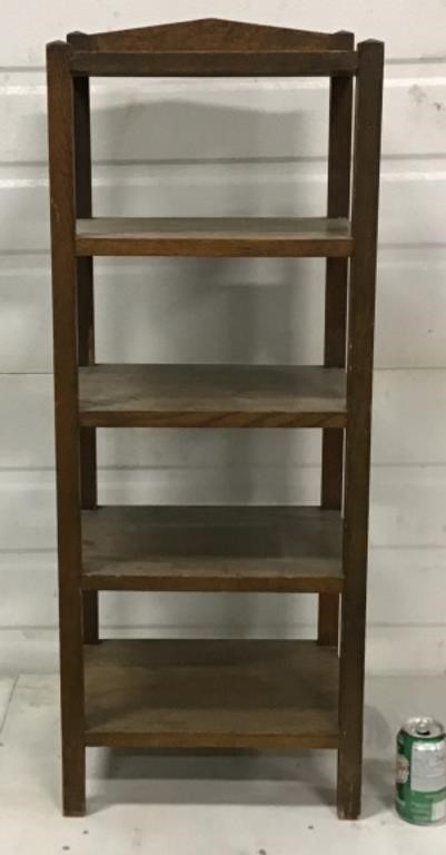 Antique solid wood 5-tier shelf 15"x12"x40"