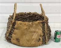 Woven basket full of corks