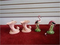 (4)Mid century California Pink pottery pieces.