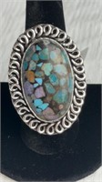 Turquoise (sy) Ring size 9 German silver