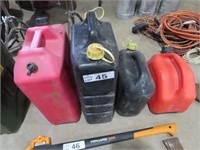 5 Various Plastic Jerry Cans
