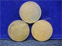 1910,1920,1927-D Lincoln wheat Pennies