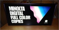 Vintage Minolta Lighted Color Copies Sign