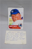 MICKEY MANTLE PORCELEIN BASEBALL CARD