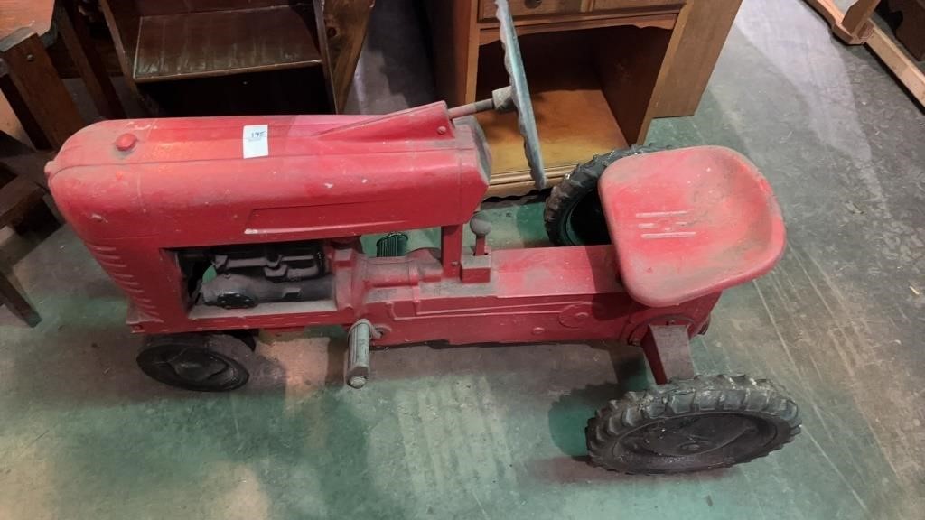Vintage Large Metal Pedal Tractor