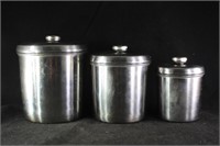3 Stainless Steel Canisters